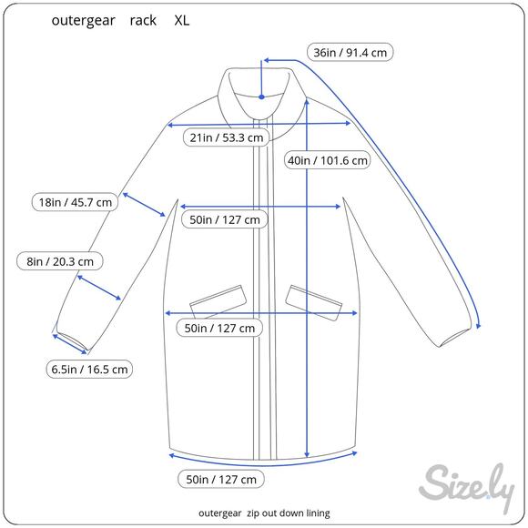 outergear overcoat zip out down lining - Picture 16 of 16